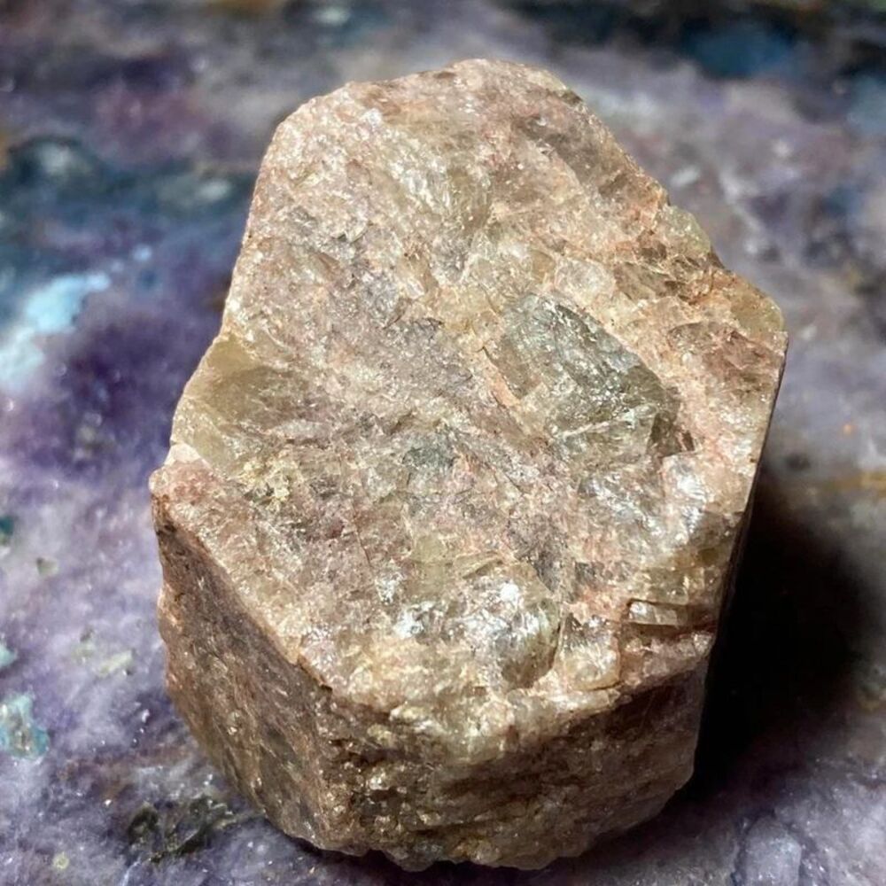 Green and pink natural apatite gemmy gorgeous formation mined in Michigan, USA